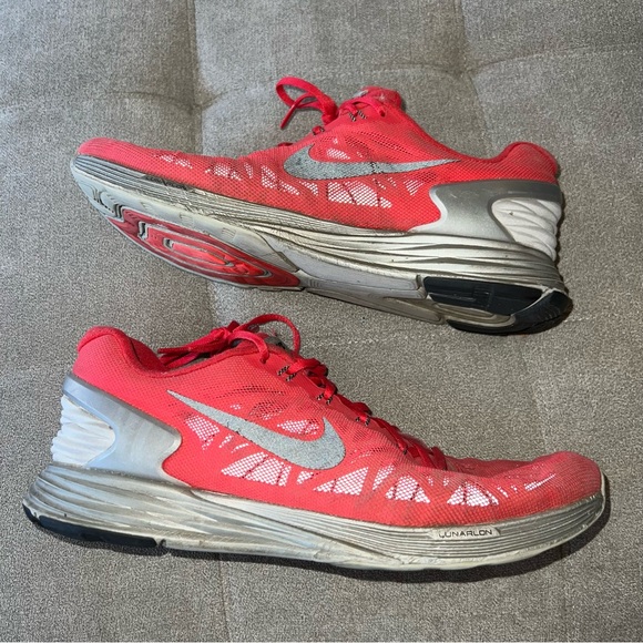Nike LunarGlide 6 Flash 3M Red Shoes Men’s Size 11.5 - Picture 5 of 7